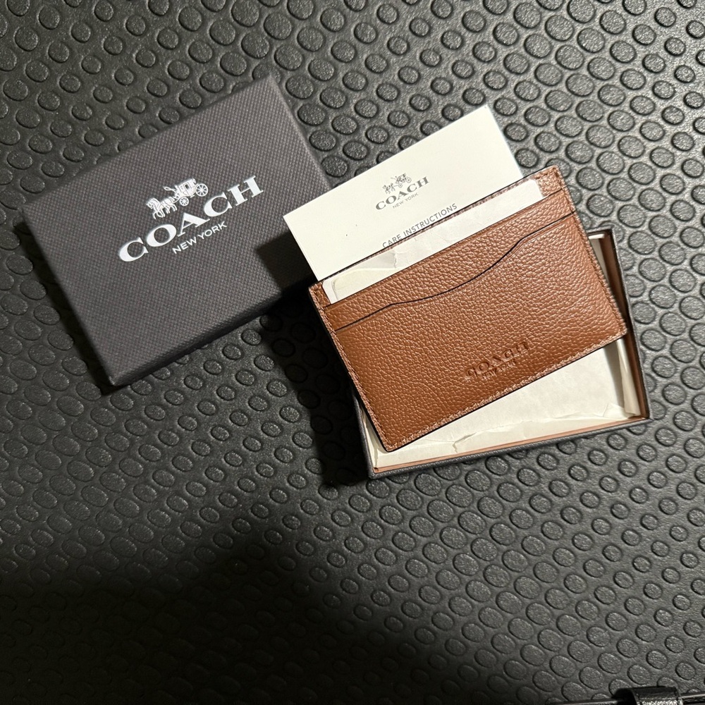 Coach Brown Leather Card Holder